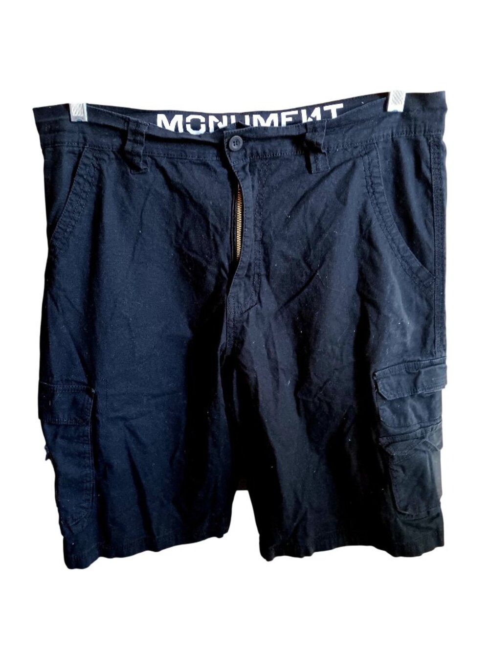 Monument Mens Black Cargo Shorts Size 32 Casual Lightweight Durable